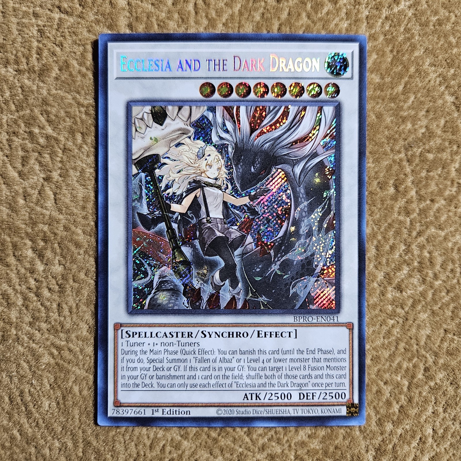 Ecclesia and the Dark Dragon BPRO-EN041 Secret Rare 1st Edition NM