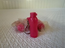 ¡NUEVO! LOTE de 4 Llaveros Tupperware Coleccionables Mini Eco Twist Rosa Botellas Perforadoras