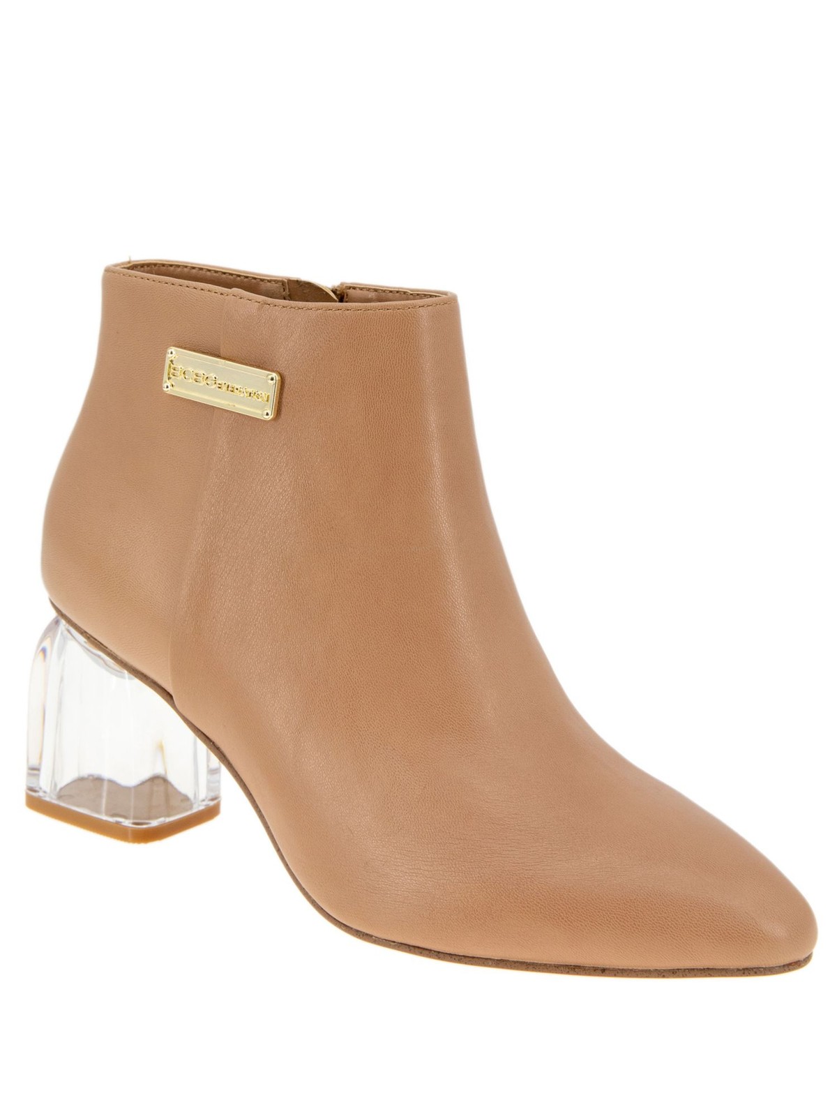 BCBGENERATION Womens Beige Comfort Axton Almond Toe Zip-Up Dress Booties 5 M 9790₽