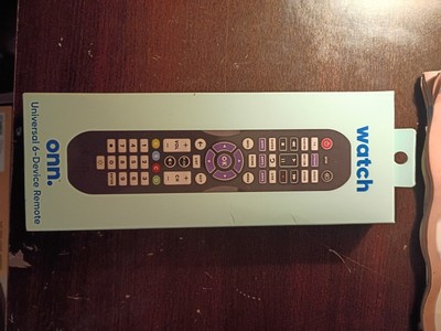 onn Universal 6-Device Remote Control Backlit Buttons TV DVD Blu-ray Soundbar