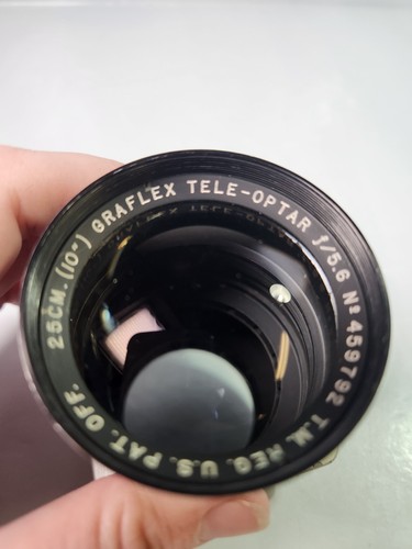 Wollensak Graflex Telephoto Tele Optar RARE 10" inch 25cm F5.6 on board - Picture 14 of 14