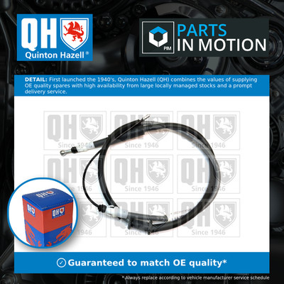 Handbrake Cable fits RENAULT MASTER Mk3 2.3D Rear 2010 on Hand Brake Parking QH