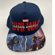 Marvel Civil War Captain America Iron Man Snapback Baseball Hat Cap Adult NEW