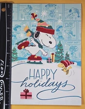 Peanuts Snoopy & Friends Christmas Large Format Greeting Card (+Envelope 5.5x8")