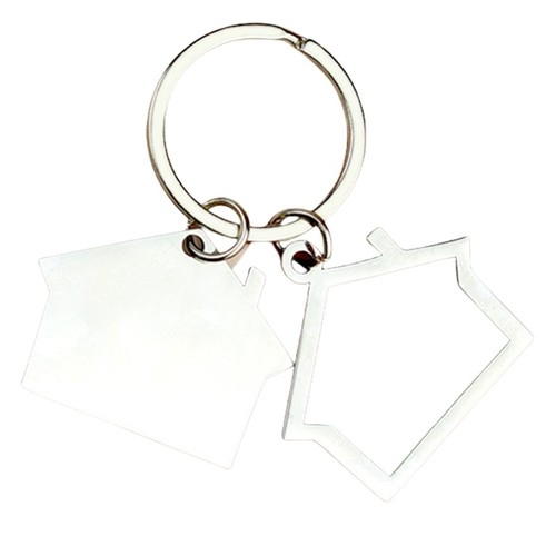 Two Story House Keyring Sturdy Metal Keychain Ideal Homeowner Gift - 第 1/8 張圖片