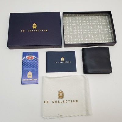 Vintage 1980s Ettore Bugatti EB Collection Luxury Leather Wallet w/ Box Italy