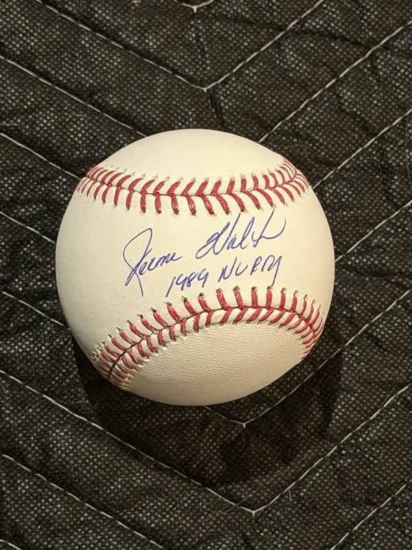 Jerome Walton Autographed Official Ball “1989 NL ROY” inscription COA
