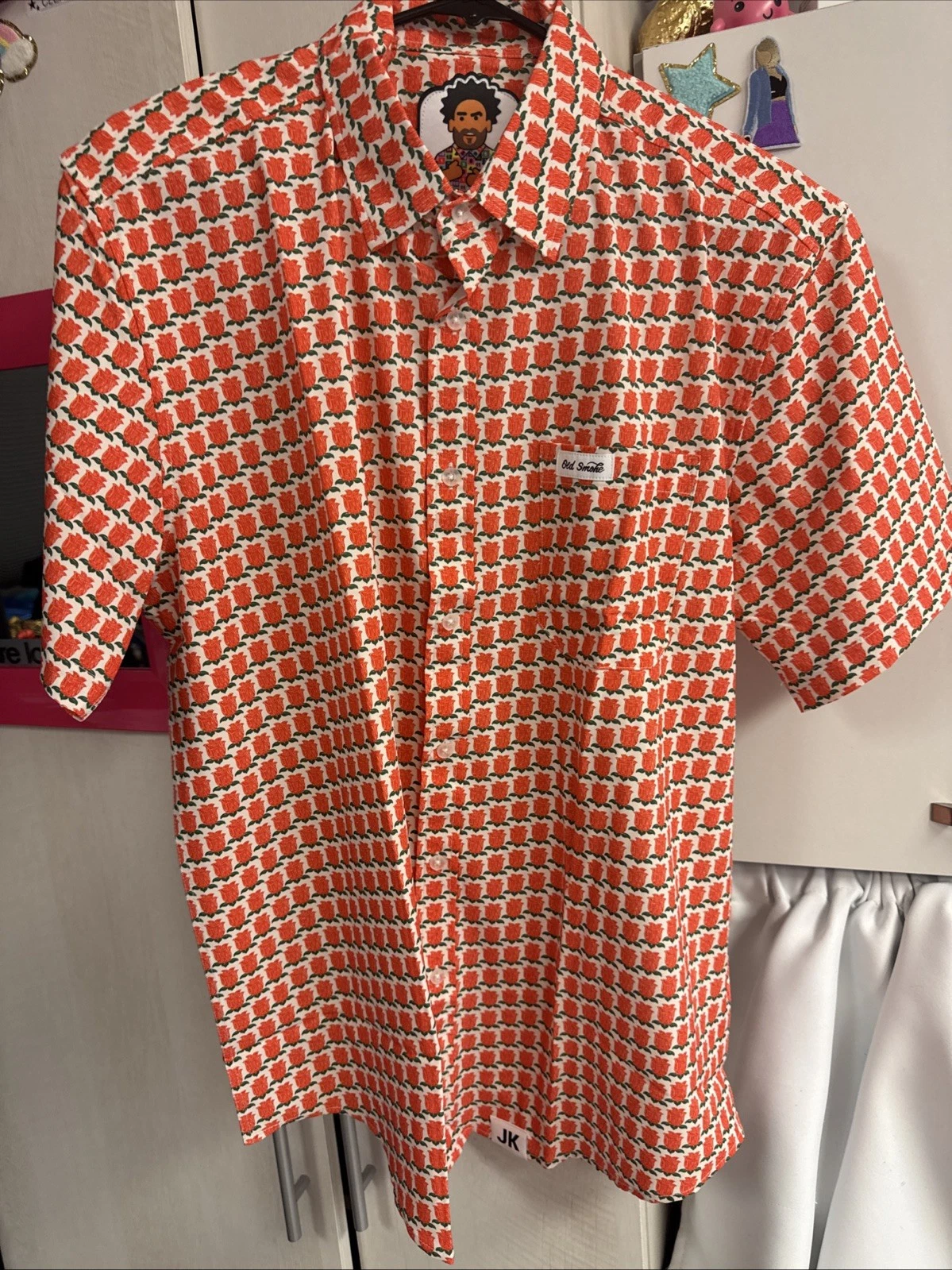 JK Collection By Old Smoke Kentucky Derby Floral Button Down Mens XXL