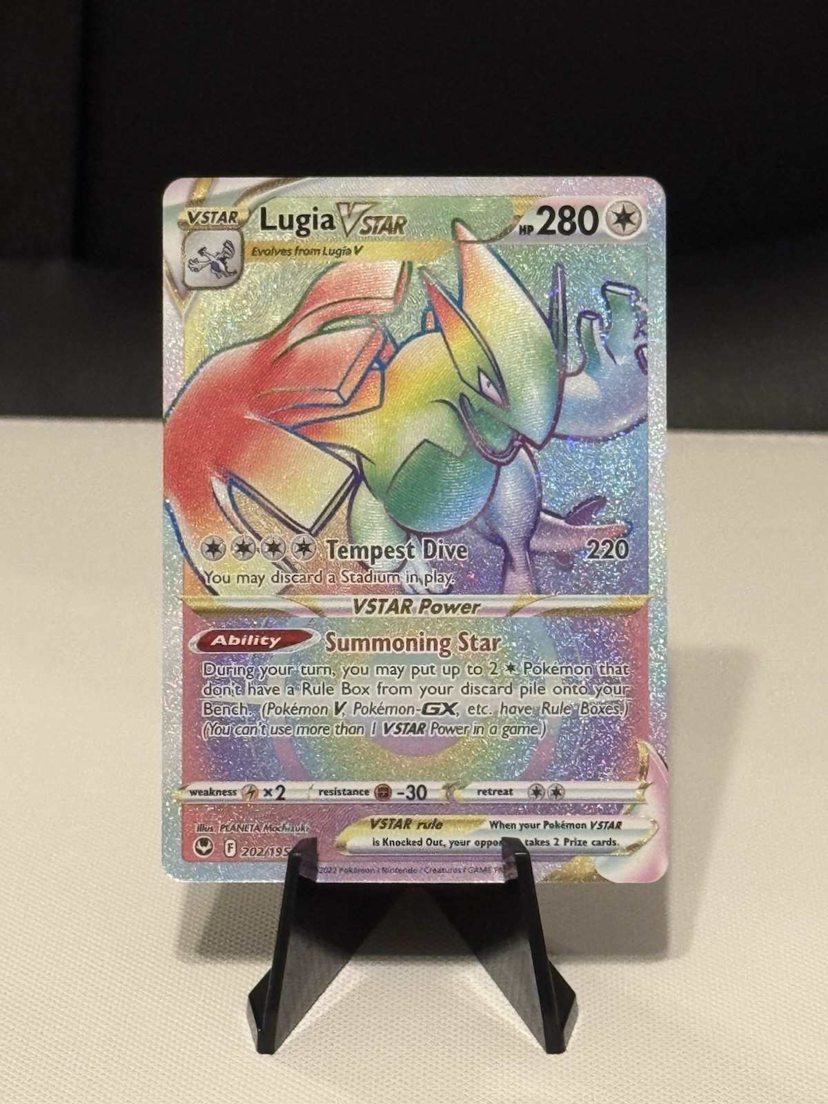 Pokémon Lugia VSTAR TCG Silver Tempest Ultra Rare Card 202/195 NM