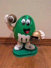 Vintage M&M's Green Football Figure Official Collectible Candy Dispenser Mars