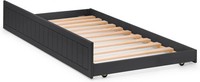 Julian Bowen Maine Grey Single Trundle Bed Frame 189cm Pull Out Underbed Guest