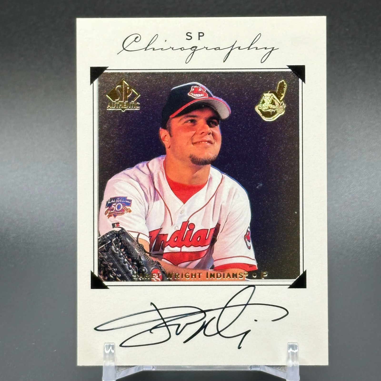 1998 SP Authentic Chirography Jaret Wright #JW Auto Cleveland Indians Autograph