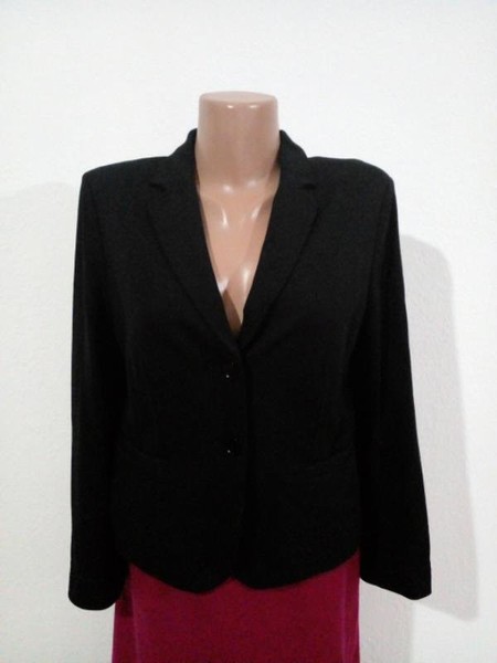 Women Escada Jacket Black Knit 40 / L / 48