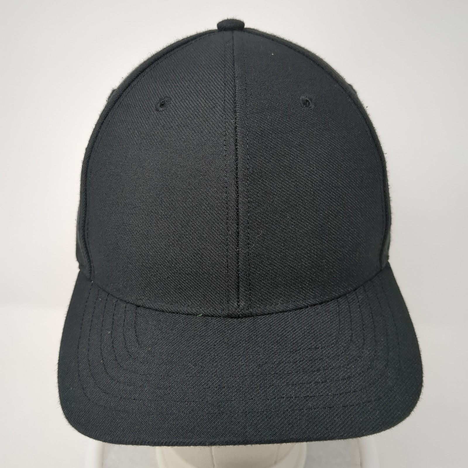 Richardson Strapback Baseball Hat Solid Black Lar… - image 2