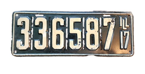 1917 Illinois License Plate # 336587