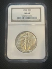 1942 Walking Liberty Silver Half Dollar – NGC Certified MS 64 Coin