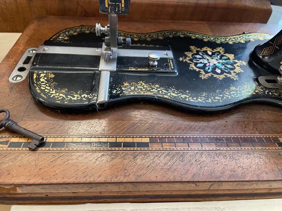 W.J. Harris & Co Antique Sewing Machine with Manual - Image 2 of 4