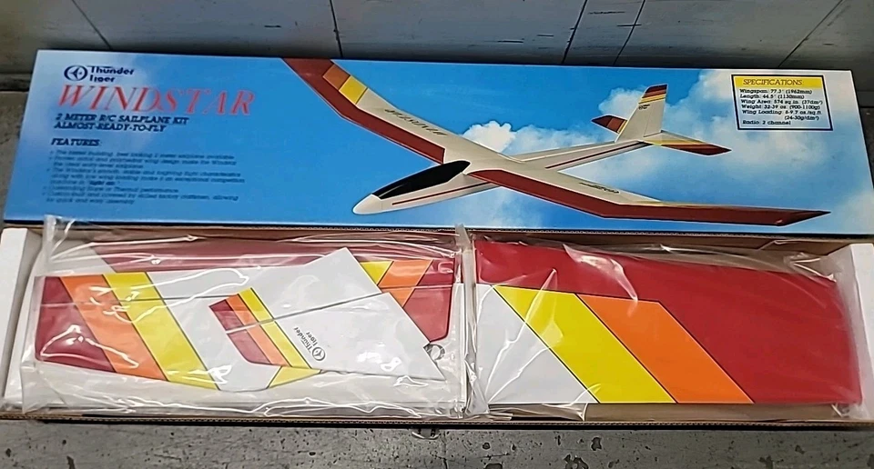 New Thunder Tiger WindStar 2 Meter R/C SAILPLANE KIT ALMOST READY TO FLY #4102 - Image 2 of 4