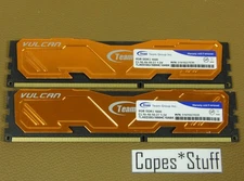 Team Group Vulcan TLAED38G1600HC10ABK DDR3 PC3-12800u LOT (2) x 8GB = 16GB RAM