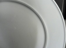 Rene Ozorio - Argento White - 10 3/4" Rimmed Dinner Plate (set of 2) Excellent