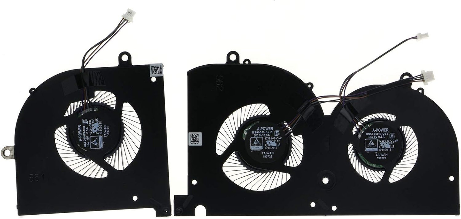 CPU+GPU Cooling Fan for MSI GS75 Stealth P75 Creator MS-17G1 MS-17G2, 7E+1 Micro