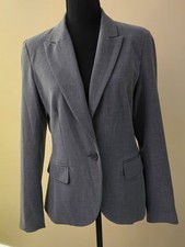 New York Company Women's Size 6 Blazer, One Button, Classic, Gray