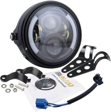 7 Inch Round Led Motorcycle Headlight With Housing Bucket Amber Turn Signal L...