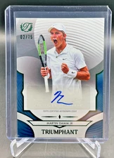 2025 Topps Triumphant Tennis MARTIN DAMM JR BLUE AUT0 02/75