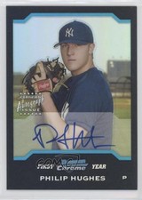 2004 Bowman Draft Chrome Refractor Phil Hughes Philip Hughes #BDP174 Auto 8j4