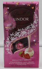 Lindt Lindor Limited Edition Strawberries  Cream White Chocolate Truffles 5.1oz