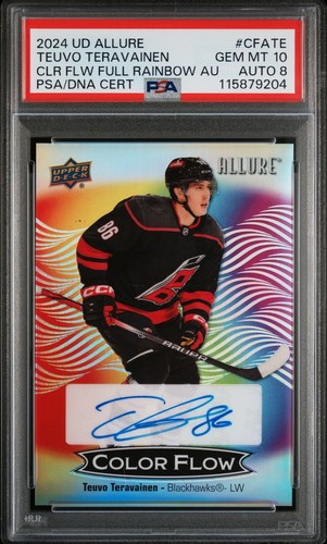 2024 UD ALLURE COLOR FLOW FULL RAINBOW AUTO TEUVO TERAVAINEN PSA 10 ...