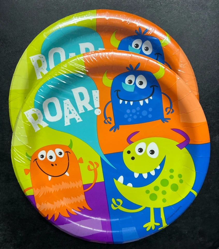 Divertidas servilletas de papel para bebidas de fiesta de cumpleaños para niños criaturas de dibujos animados monstruos divertidos Foto 4 de 4