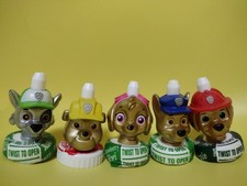 5 Collectable GOOD2GROW Juice Bottle Toppers PAW PATROL Gold  Silver