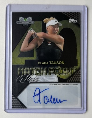 Clara Tauson 2026 Topps Graphite Tennis #MPM-CT Match Point Marks Autograph