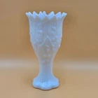 Westmoreland Lily of the Valley Milk Glass Vase Vintage Floral Pattern