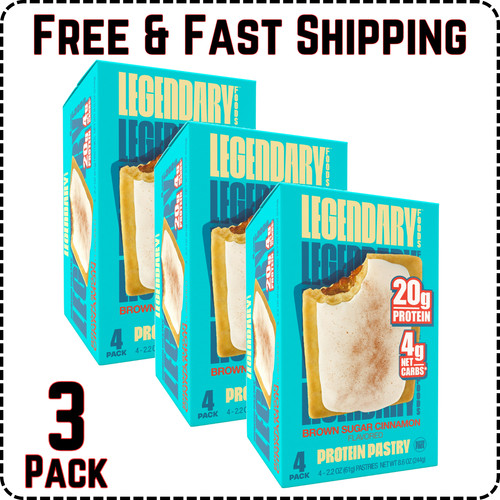Legendary Foods Protein Pastry - Brown Sugar Cinnamon 12 Pack (3 box)