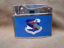 Vintage 2-Sided ROLEX Lighter Strategic Air Command SAC Guam Map Made in Japan