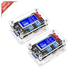 2pcs LCD Display DC Boost Converter 5A - Adjustable Input 6-30V to Output 7-32V