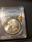 1921 Morgan Silver Dollar PCGS MS64 $1 Light Tone On Top