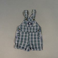 Oshkosh Bgosh Vestbak Made in USA Baby Boy Vintage Shortall Romper Overalls 18 M
