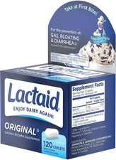 Lactaid Original Strength Caplets 120 Count Lactase Enzyme F