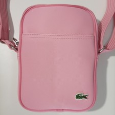 Sacoche Lacoste Rose Candy Pink New Classic 3 Crossbody PVC Piqué Proche Neuf