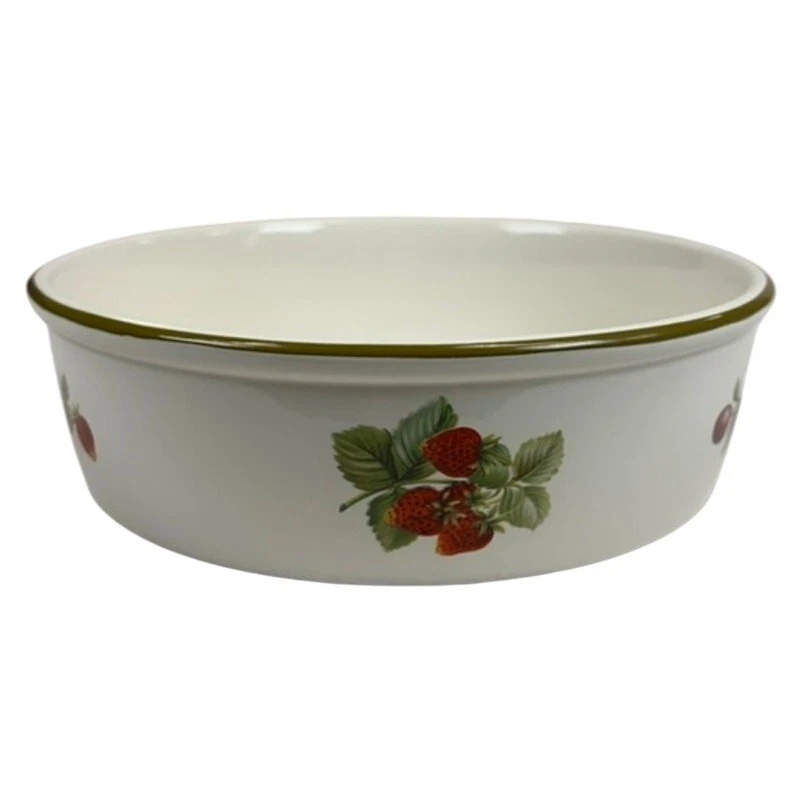 Cuenco de cereales Wedgwood Fruit Sprays Croft (forma de borde) verde 6-3/4" Inglaterra Foto 3 de 4