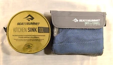 Sea to Summit 10 liter Kitchen Sink & Dry lite micro fiber Towel. NEW