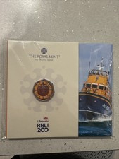 2024 UK 50p 200 Years of the RNLI Brilliant Uncirculated Colour Coin Ltd ed 7500