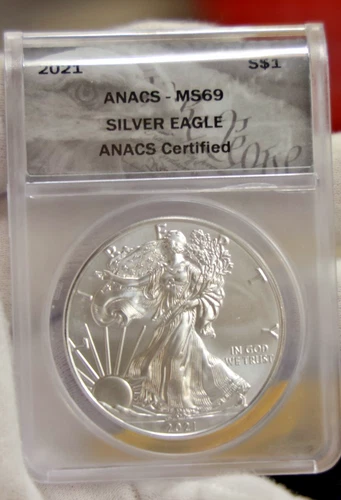 2021 US Silver Eagle $1 ANACS MS69
