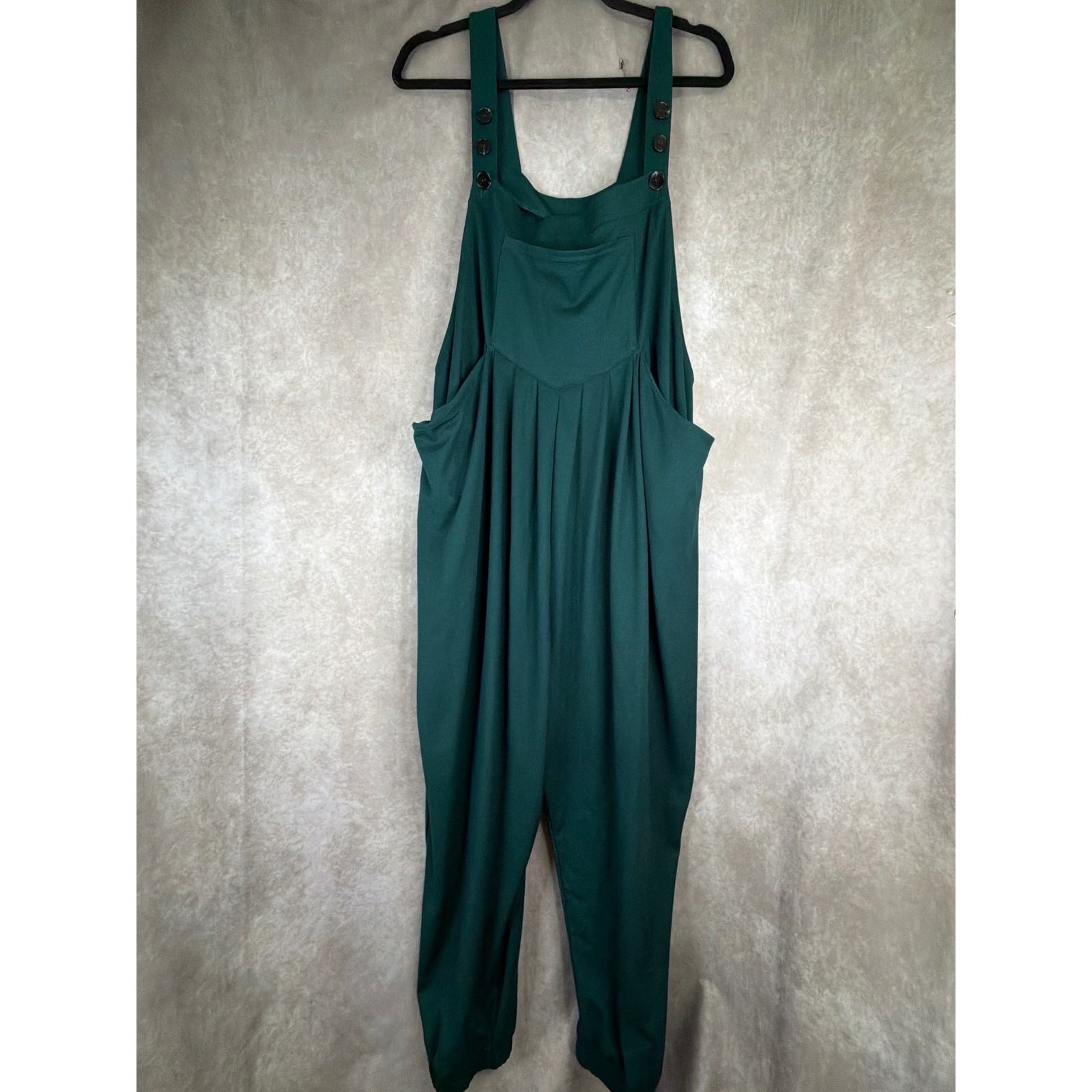 Halara Waffle Knit Adjustable Button Strap Overal… - image 1