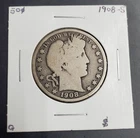 1908-S Barber Silver Half Dollar