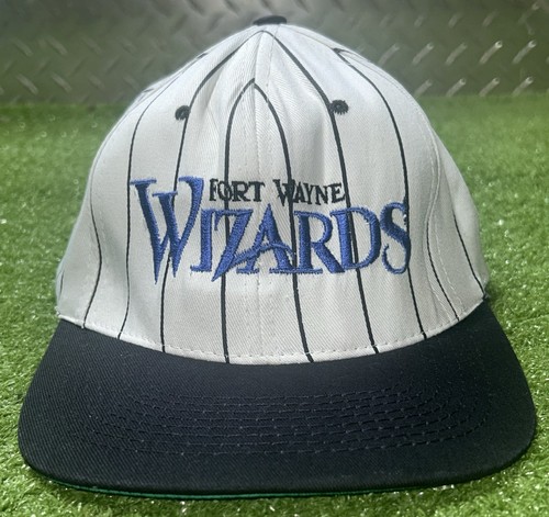 Vintage Fort Wayne Wizards Snapback Hat Pinstripe Minor League Baseball RARE