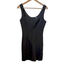 SHEIN Black Sleeveless Square Neck Mini Sheath Dress Women Size S